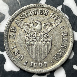 1907-S U.S. Philippines 10 Centavos Lot#E8259 Silver!