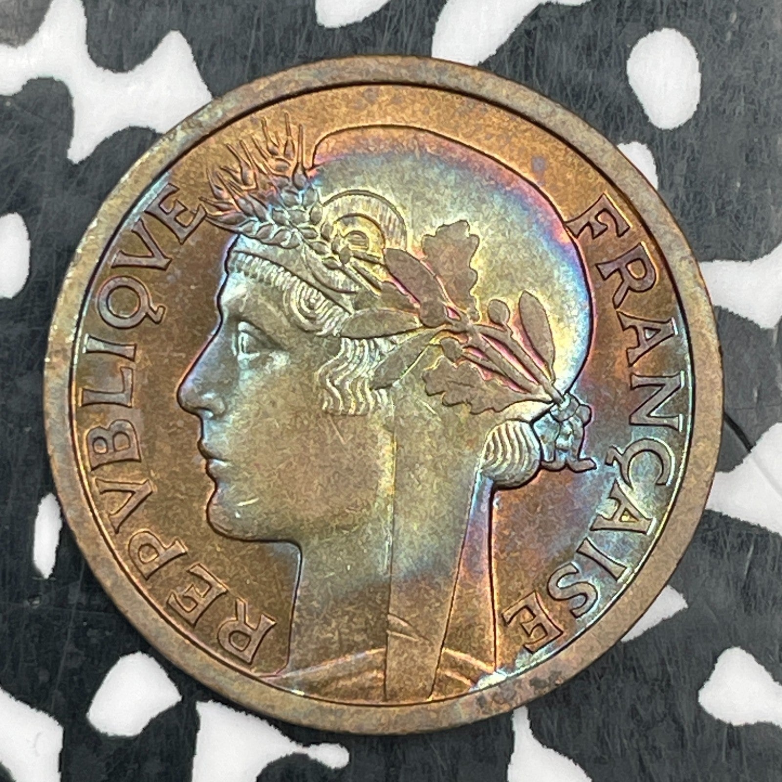 1944 French West Africa 1 Franc Lot#F9201 High Grade! Beautiful!