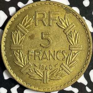 1940 France 5 Francs Lot#D8632 Nice!