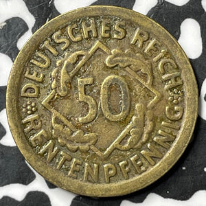 1924-E Germany 50 Rentenpfennig Lot#D7214