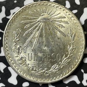 1940 Mexico 1 Peso Lot#E4995 Silver! High Grade! Beautiful!