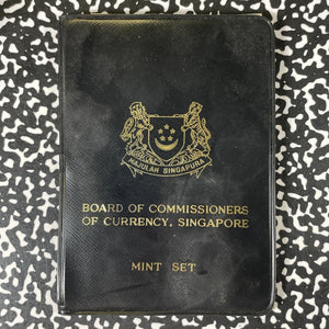 1969 Singapore 6x Coin Mint Set Lot#B2754 With Case & C.O.A. (Water Damage)