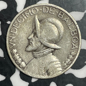1932 Panama 1/10 Balboa Lot#T2881 Silver!