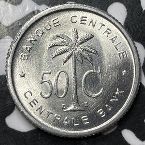 1954 Belgian Congo Rwanda-Urudi 50 Centimes Lot#D7634 High Grade! Beautiful!