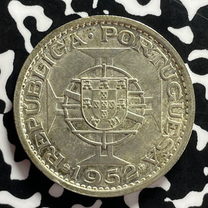 1952 Macau 5 Patacas Lot#T9717 Silver! Nice!