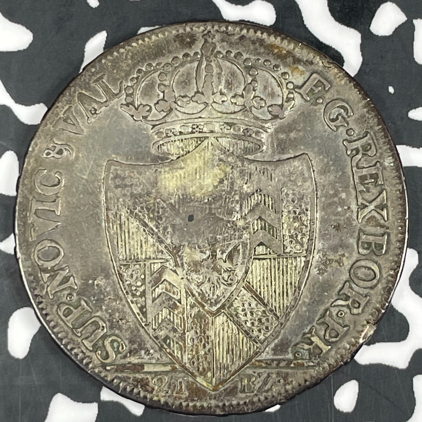 1796 Switzerland Neuchatel 21 Batzen Lot#JM0741 Silver! Very Scarce!