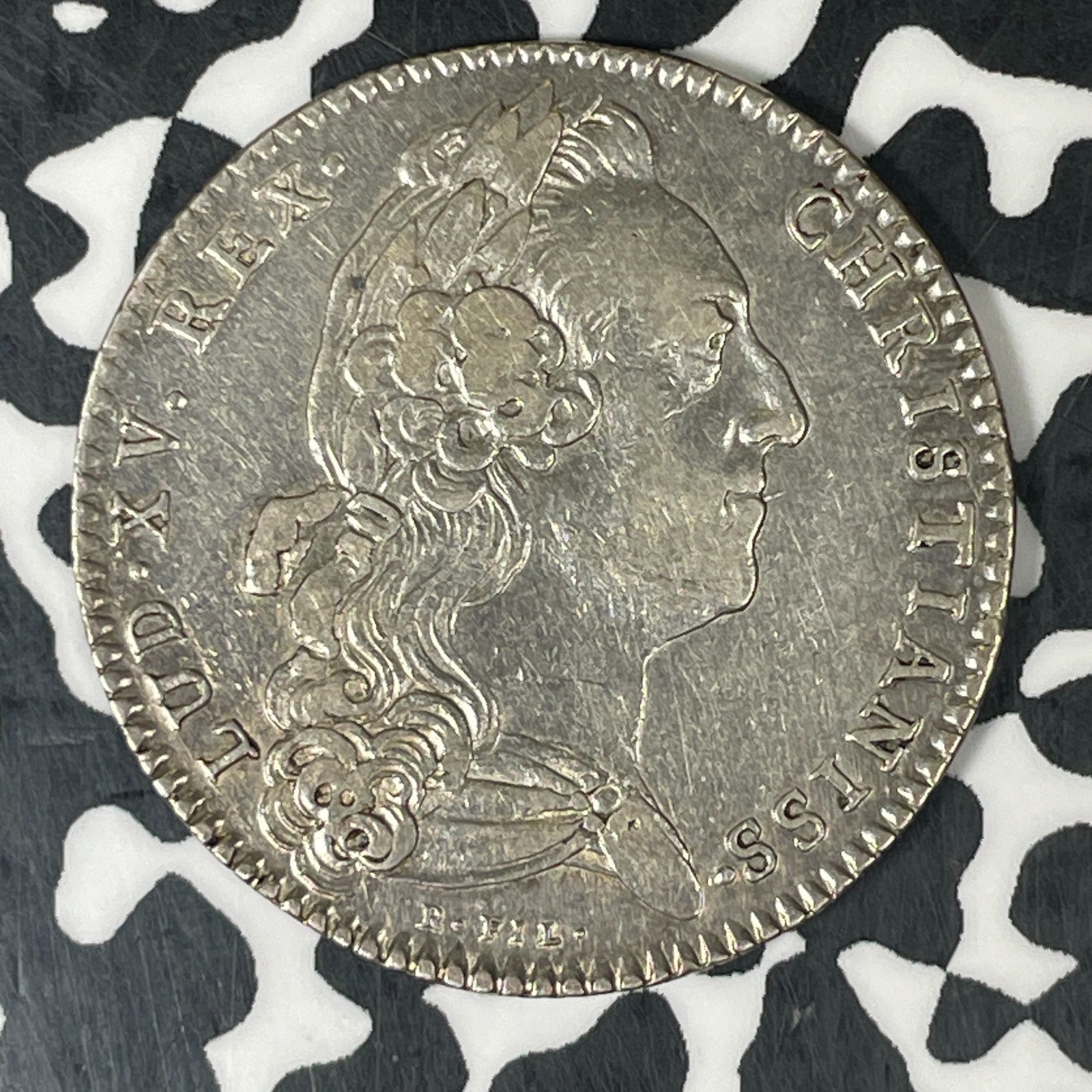 1767 France Louis XV Extraordinary Items From War Jeton Lot#JM0535 Silver! 29mm