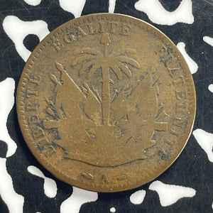 1886-A Haiti 1 Centime Lot#T9195