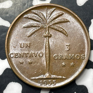 1955 Dominican Republic 1 Centavo Lot#E8659 High Grade! Beautiful!