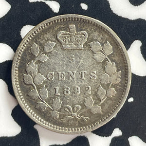 1892 Canada 5 Cents Lot#T7898 Silver!