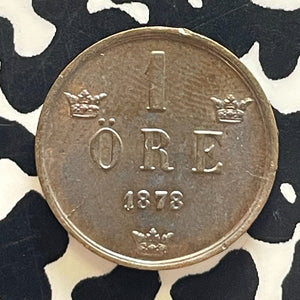 1878 Sweden 1 Ore Lot#T5825 High Grade! Beautiful! Better Date