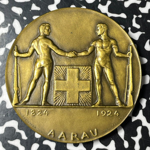 1924 Switzerland Aargau Shooting Festival Medal Lot#B2340 With Original Box