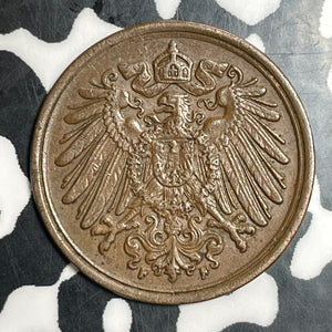 1892-F Germany 1 Pfennig Lot#T3428 Better Date