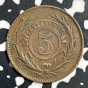 1857-D Uruguay 5 Centavos Lot#T0817