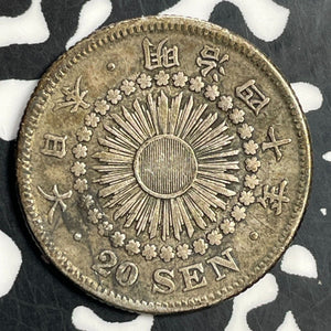 (1907) Japan 20 Sen Lot#T0512 Silver!