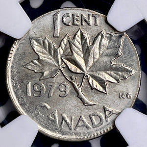 1979 Canada Small Cent Struck On 10 Cent Planchet Error NGC MS66 Lot#G9790 2.1 G