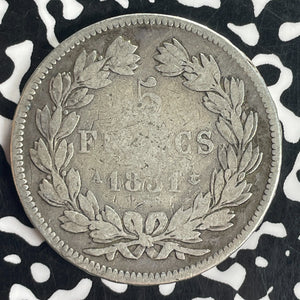 1831-A France 5 Francs Lot#T8336 Large Silver Coin!