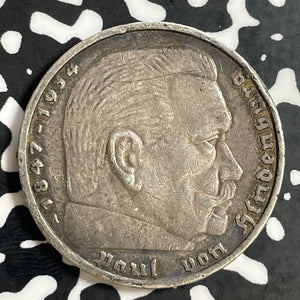 1935-A Germany 5 Mark Lot#E9353 Silver!