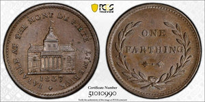 1837 Ireland Limerick Mont De Piete Farthing Token PCGS MS62BN Lot#G143