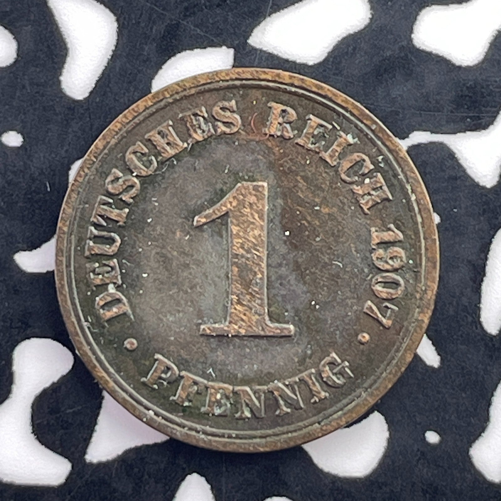 1907-D Germany 1 Pfennig Lot#C5791