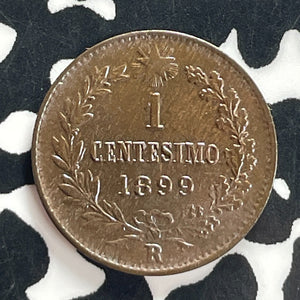 1899-R Italy 1 Centesimo Lot#T7606 High Grade! Beautiful!