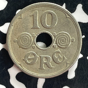 1933 Denmark 10 Ore Lot#T7531