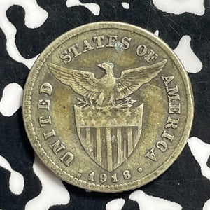 1918-S U.S. Philippines 20 Centavos Lot#C0439 Silver!