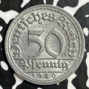 1920-F Germany 50 Pfennig Lot#E5818