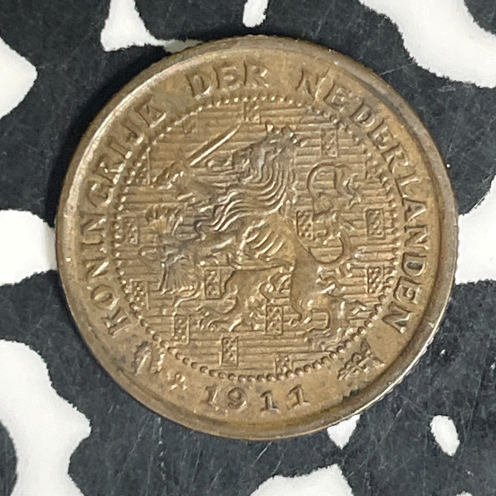 1911 Netherlands 1/2 Cent Half Cent Lot#C6005