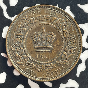 1861 Nova Scotia Large Cent Lot#T7969 Nice!
