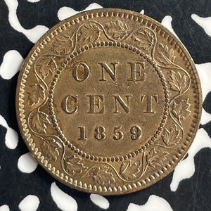 1859 Canada Large Cent Lot#JM9637 Nice Details, Cleaned. DPN9#3
