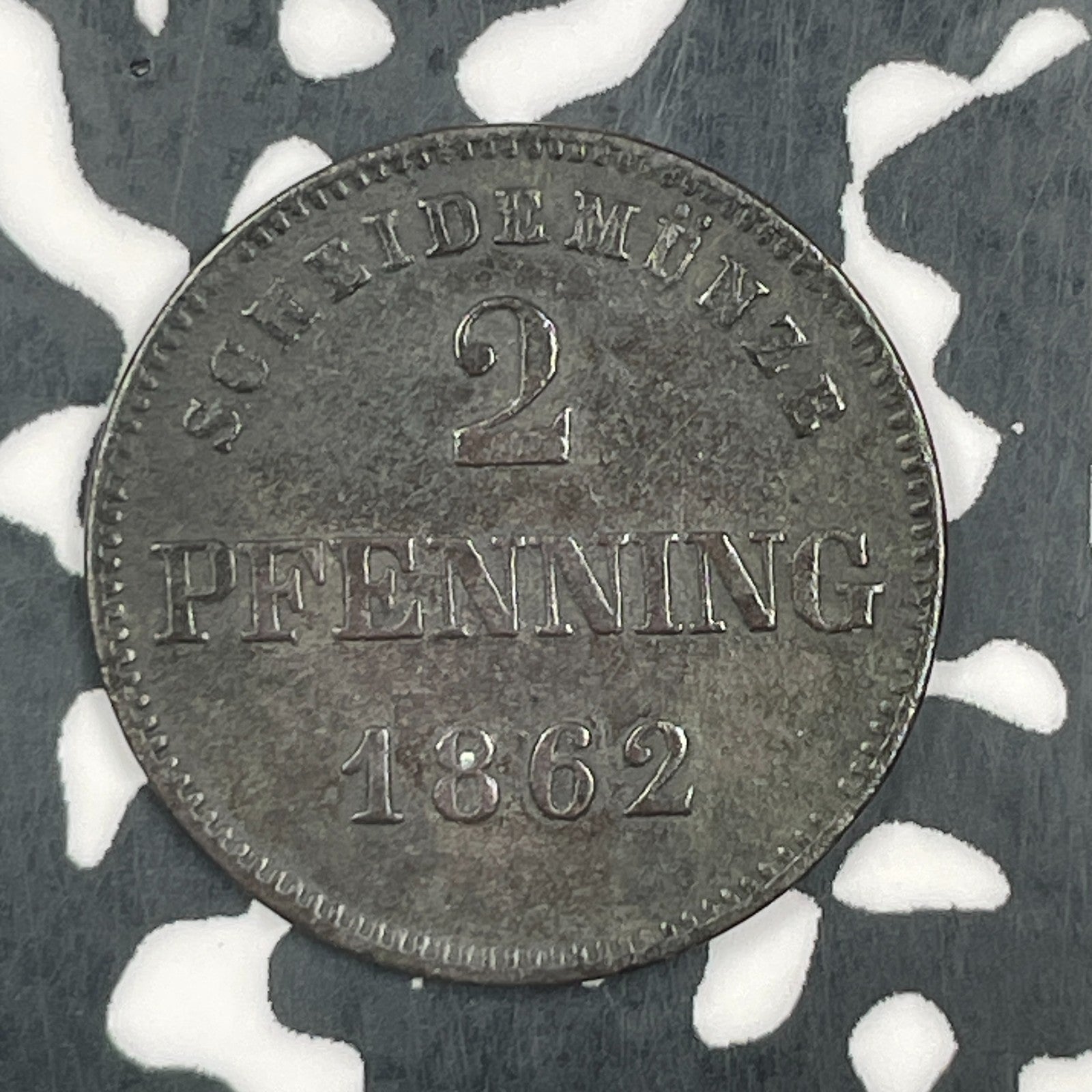 1862 Germany Prussia 2 Pfennig Lot#F5834