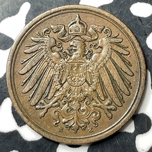 1895-E Germany 1 Pfennig Lot#E9020 Better Date