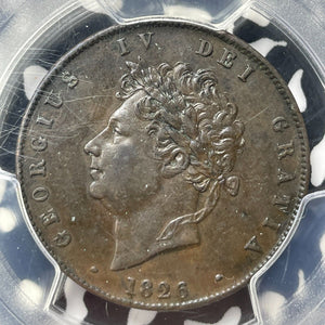 1826 Great Britain George IV 1/2 Penny PCGS AU50 Lot#G9407