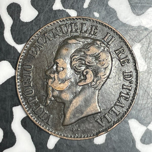 1867-M Italy 2 Centesimi Lot#T6297 Nice!