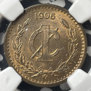 1906-Mo Mexico 1 Centavo NGC MS65RB Lot#G9044 Gem BU!