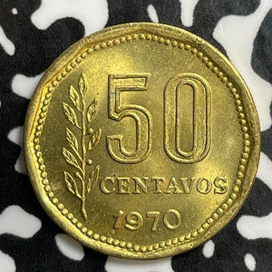 1970 Argentina 50 Centavos Lot#E5755 High Grade! Beautiful!