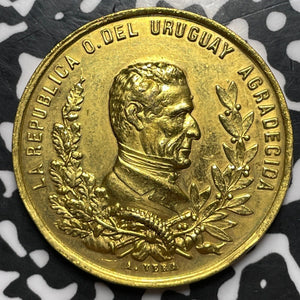 1881 Uruguay Joaquin Suarez Medal By Vega Lot#JM7818 Old Cleaning, 34mm