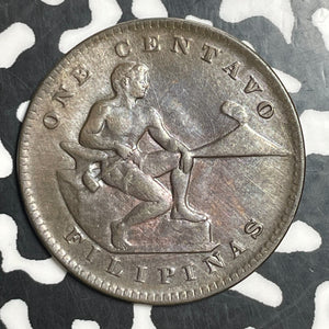 1921 U.S. Philippines 1 Centavo Lot#T2679 Nice Detail, Cleaned