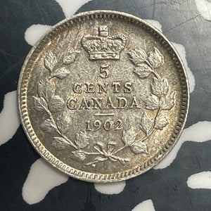 1902 Canada 5 Cents Lot#T2289 Silver! Nice!