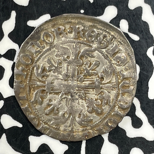 (1309-1343) Italy Naples & Sicily Roberto D'angio AR Gigliato Lot#JM9446 Silver