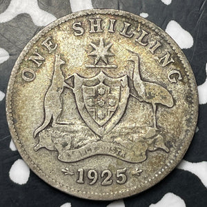 1925 Australia 1 Shilling Lot#E8165 Silver!