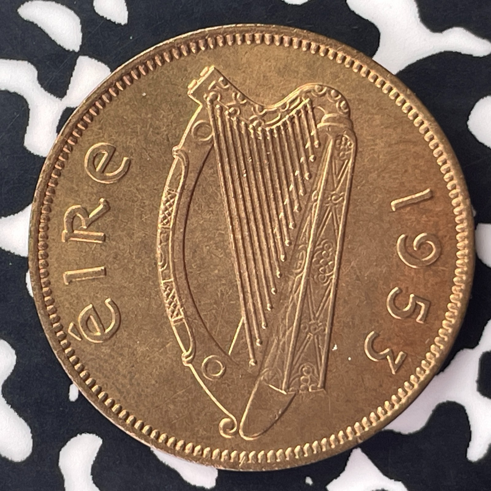 1953 Ireland 1/2 Penny Half Penny Lot#C4657 High Grade! Beautiful!