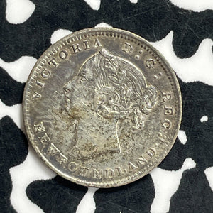 1890 Newfoundland 5 Cents Lot#JM9956 Silver! Nice!