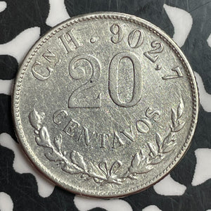 1904-CN H Mexico 20 Centavos Lot#T2386 Silver!