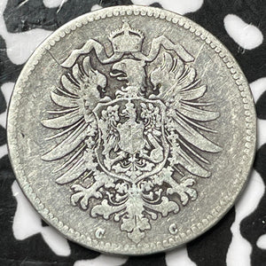 1880-J Germany 1 Mark Lot#D6859 Silver! Key Date!