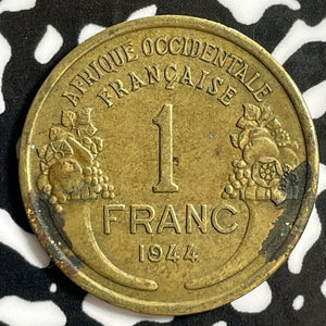 1944 French West Africa 1 Franc Lot#E3637