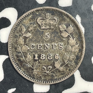 1886 Canada 5 Cents Lot#T2274 Silver!