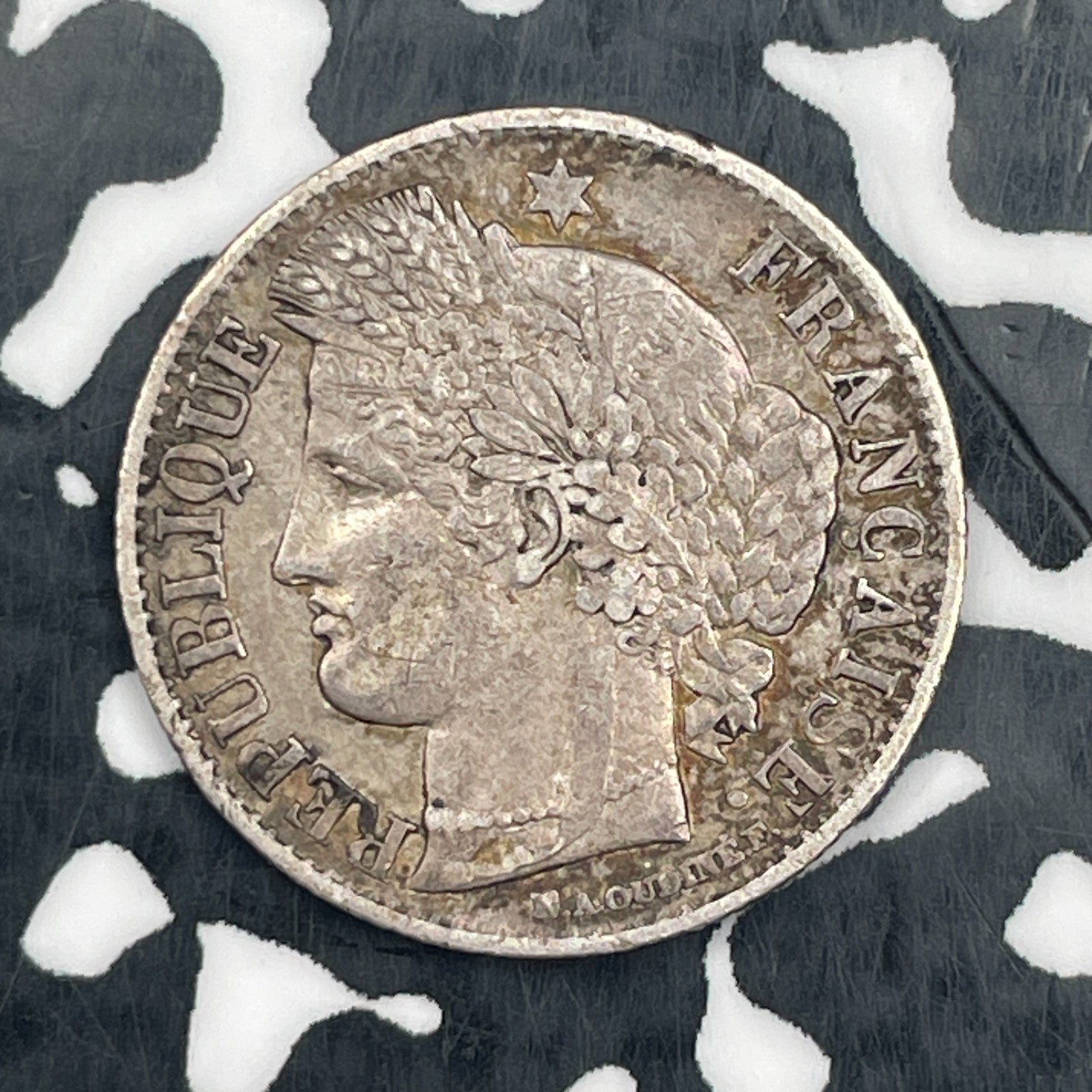 1850-A France 50 Centimes Lot#N3188 Silver! Nice!