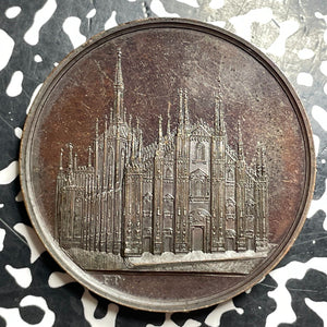 1886 Italy Milan Cathedral 500th Anniversary Medal By Broggi Lot#OV1454 48mm